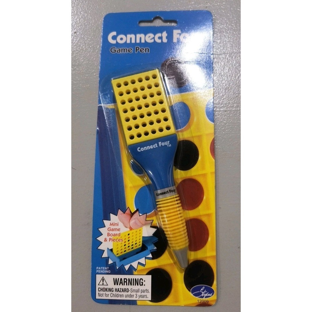 Vintage Hasbro Connect Four Game Pen Stylus Item #12009 Ballpoint 2002 NEW NOS